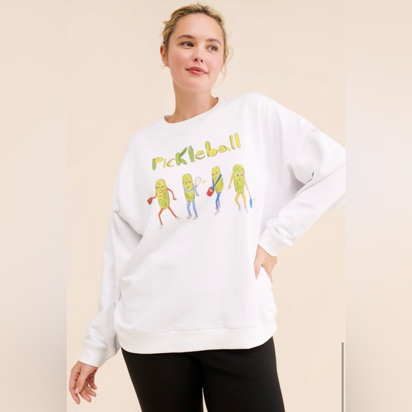 Unfortunate Portrait Tops - Unfortunate Portrait Pickleball Crewneck Sweatshirt